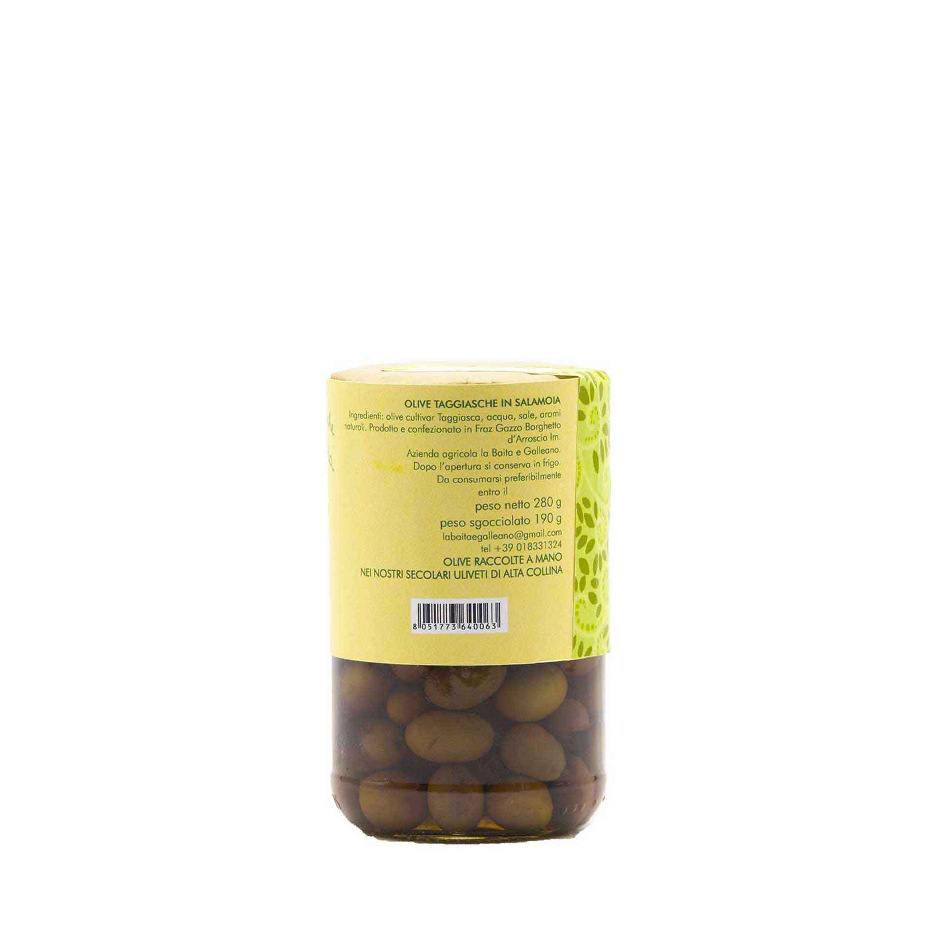 Olive Taggiasche in Salamoia