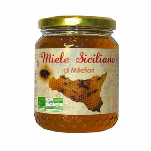 Miele Siciliano di Millefiori Bio Vito Salluzzo 500gr - fronte