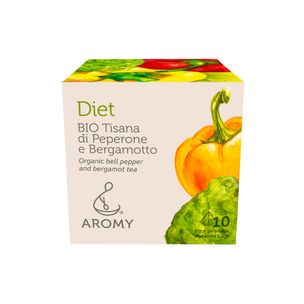 Tisana di Peperone e Bergamotto bio Conf. 10 Filtri Aromy - fronte