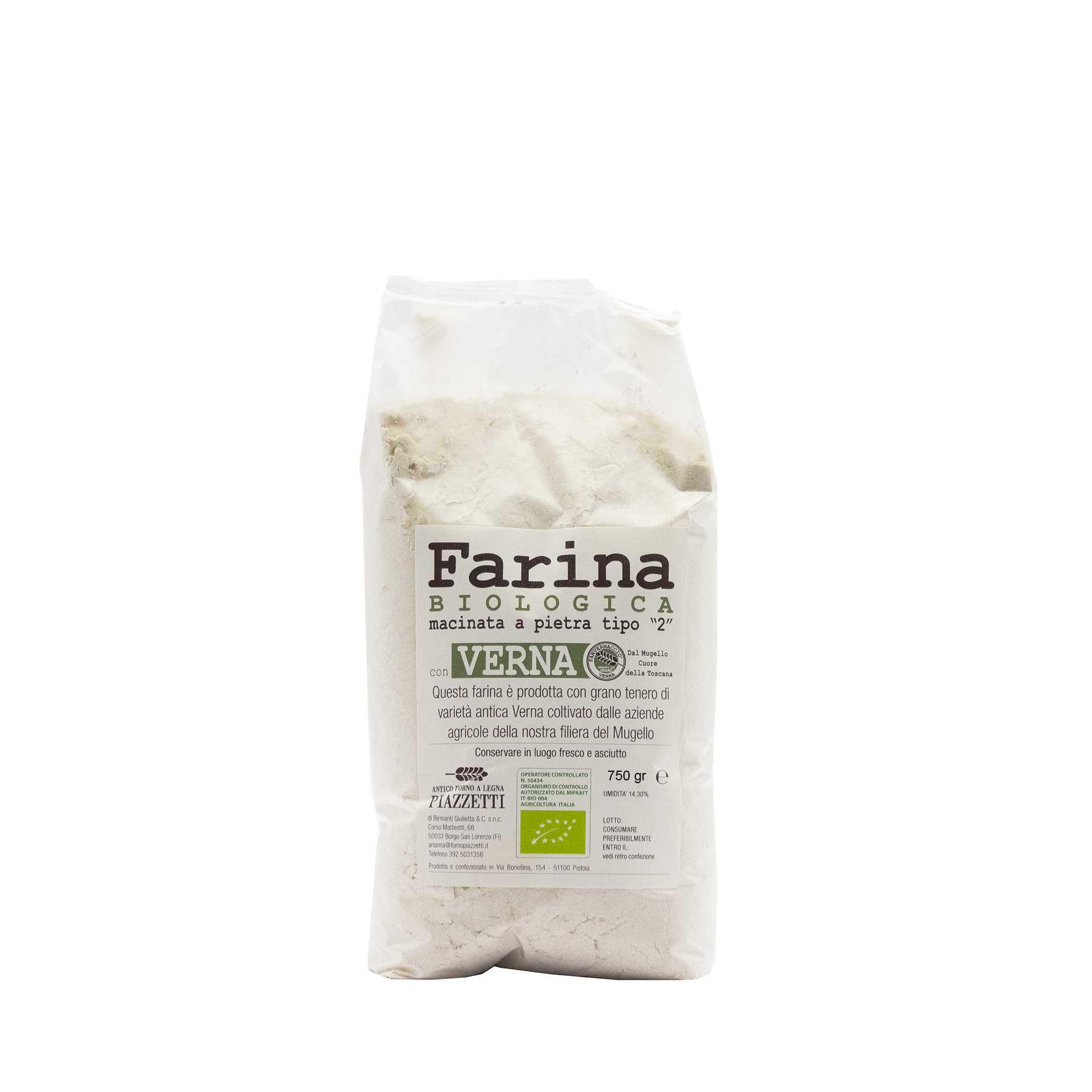 Farina Biologica di Grani Antichi con Verna Tipo 2 1Kg - fronte