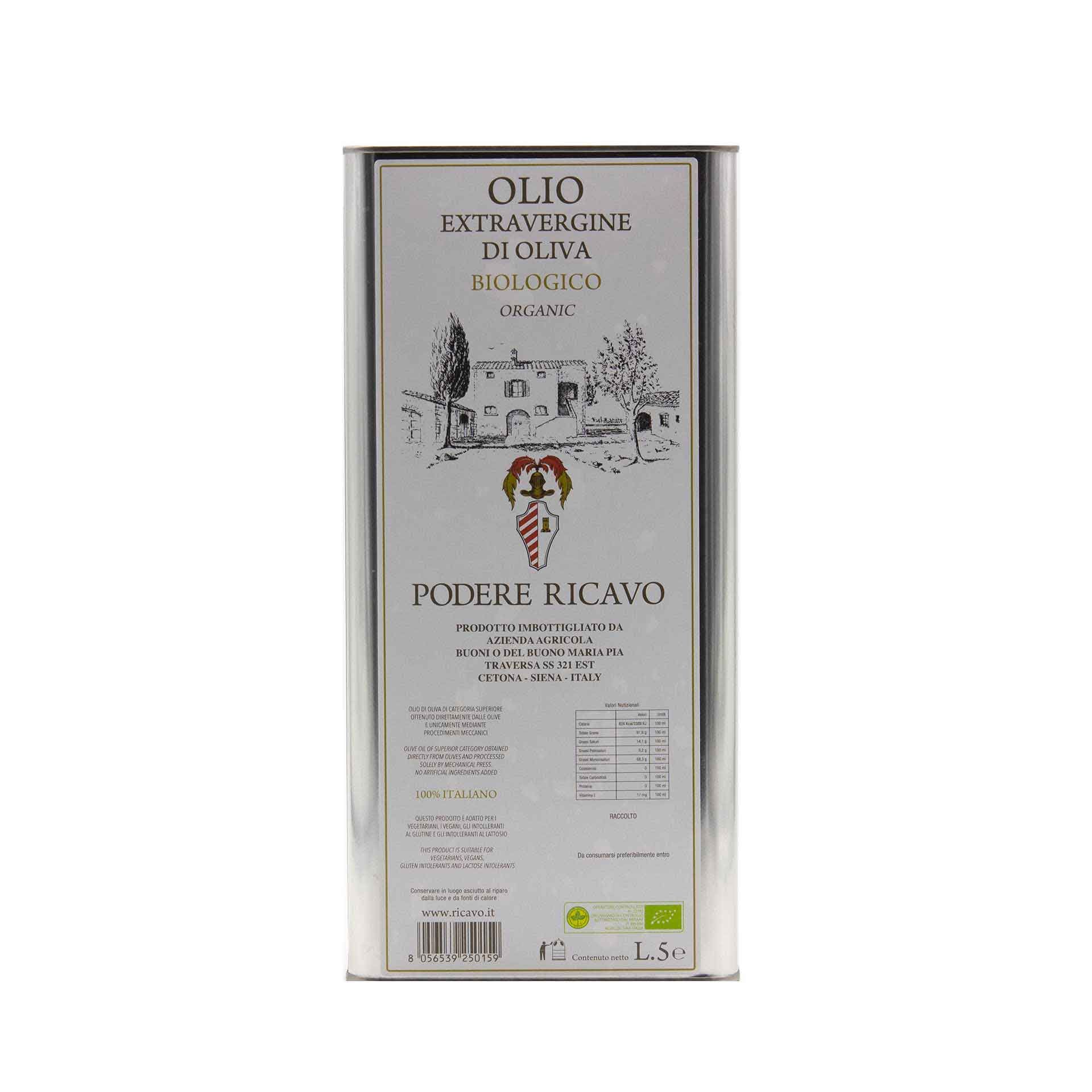 Olio Evo Biologico 5lt - fronte