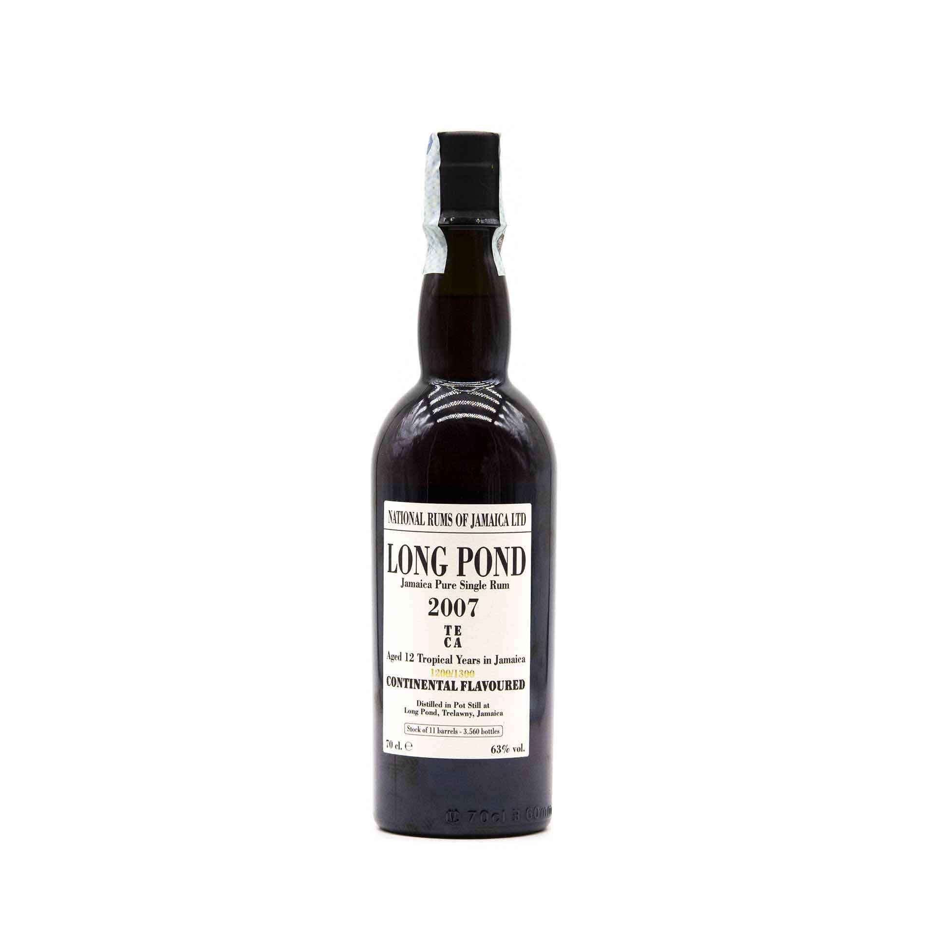 Jamaica Pure Single Rum 12 Y.O. Long Pond - fronte