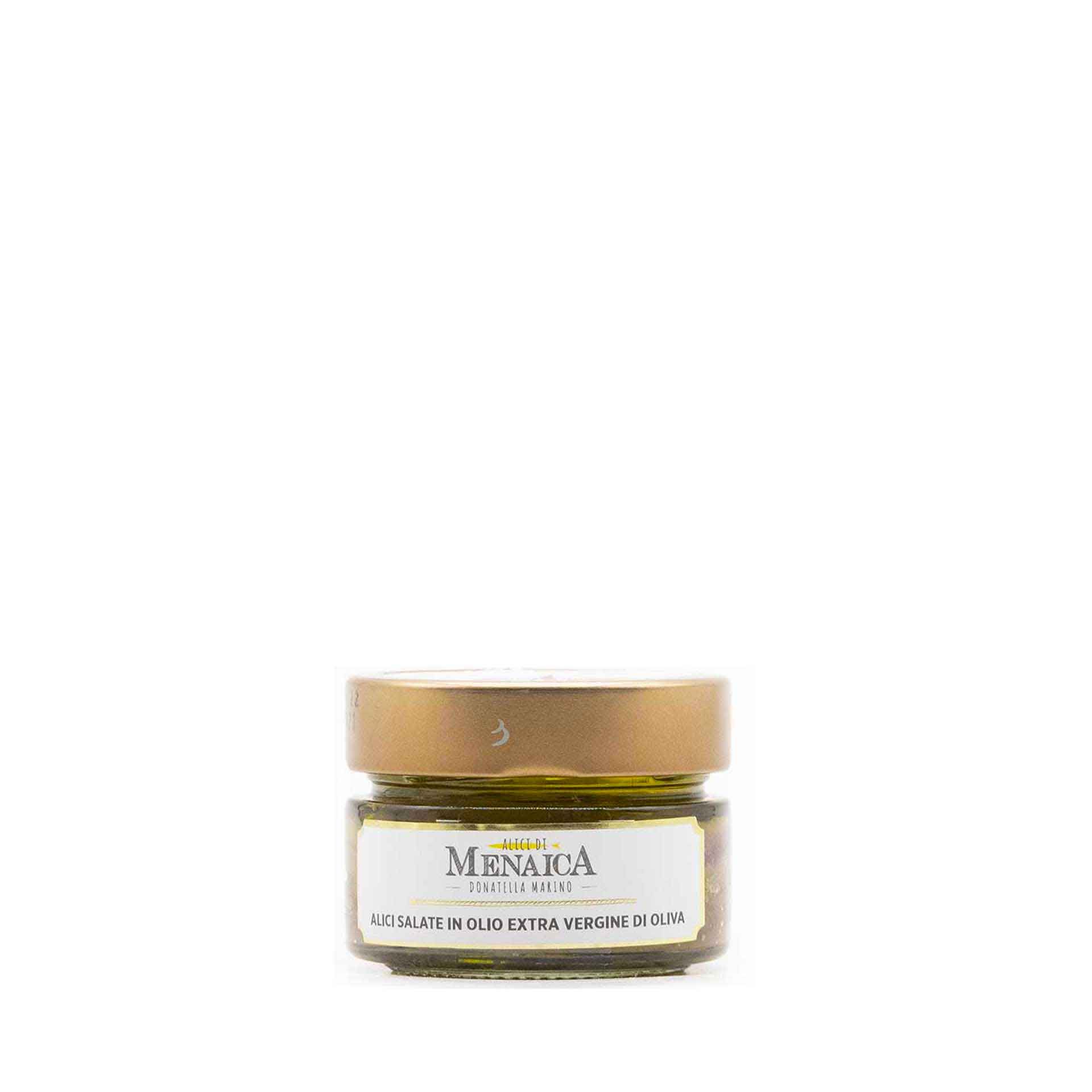 Alici di Menaica Salate in Olio Evo 120gr - fronte