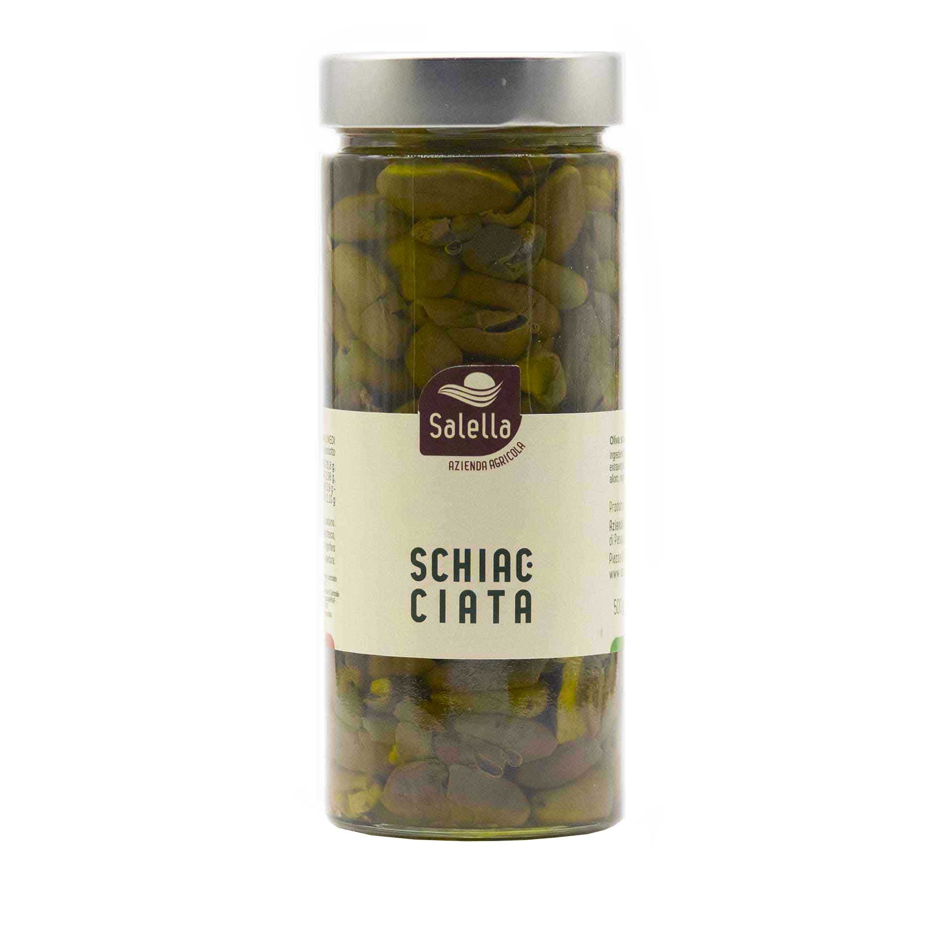 Oliva del Cilento Schiacciata Bio Salella 500gr - fronte
