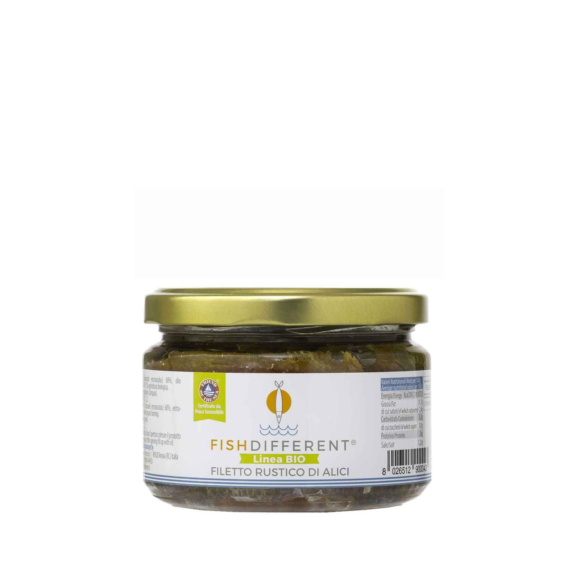 Filetto Rustico di Alici Fish Different 250gr - fronte