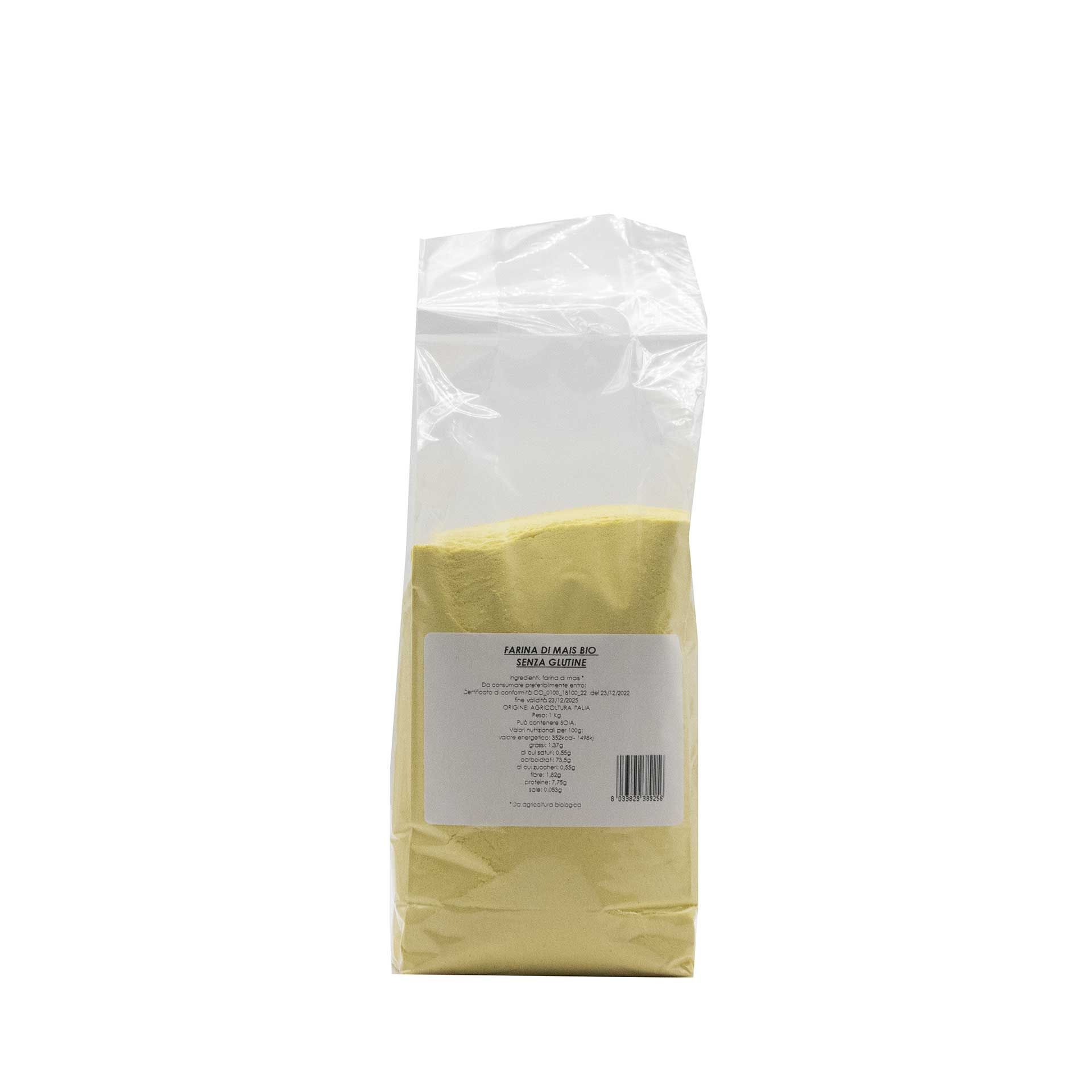 Farina di Mais Bio Senza Glutine 1kg - fronte