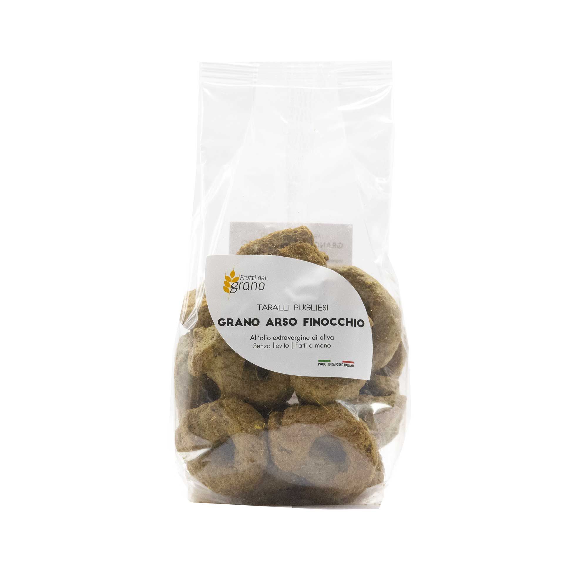 Taralli Pugliesi Grano Arso e Finocchio - fronte
