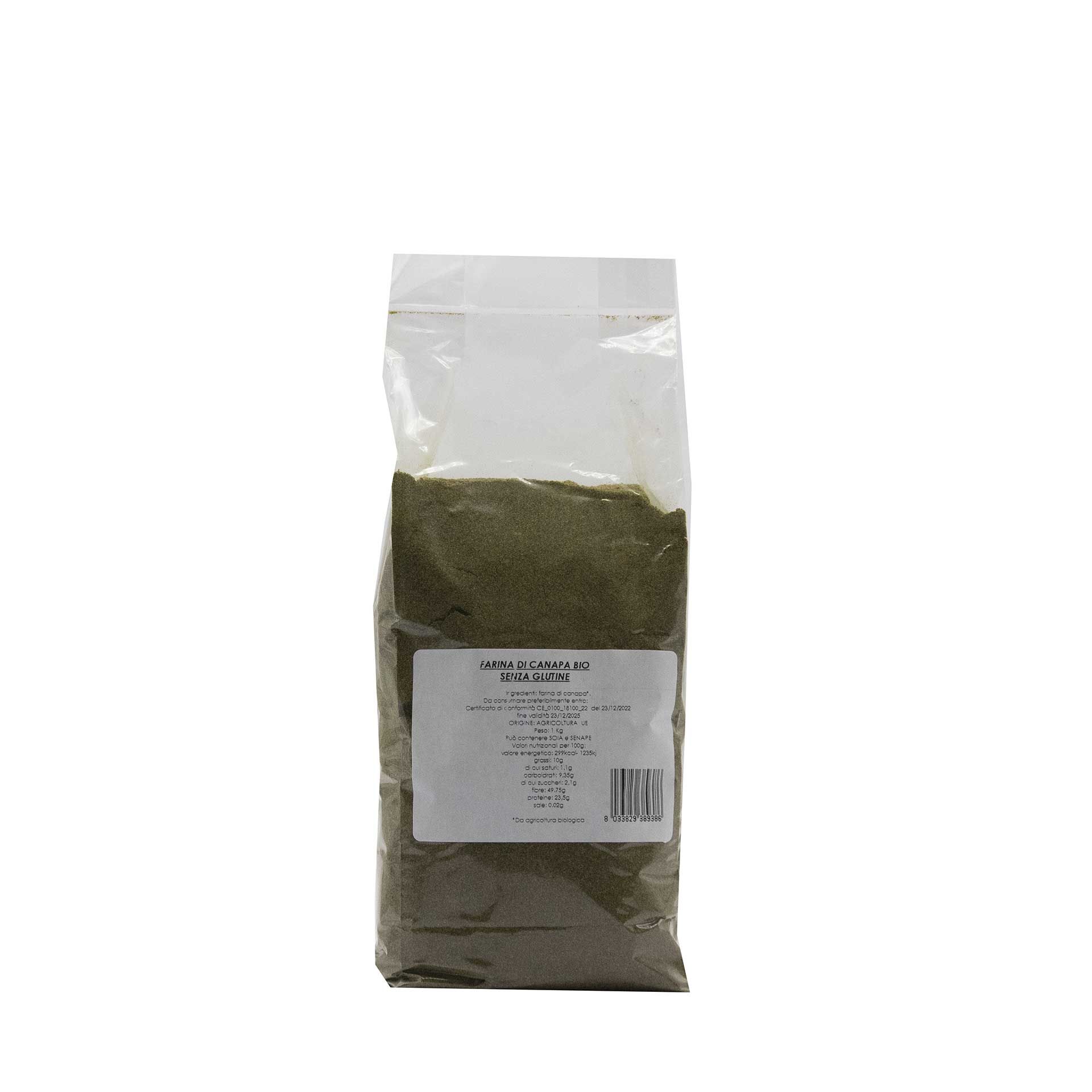 Farina di Canapa Bio Senza Glutine 1kg - fronte