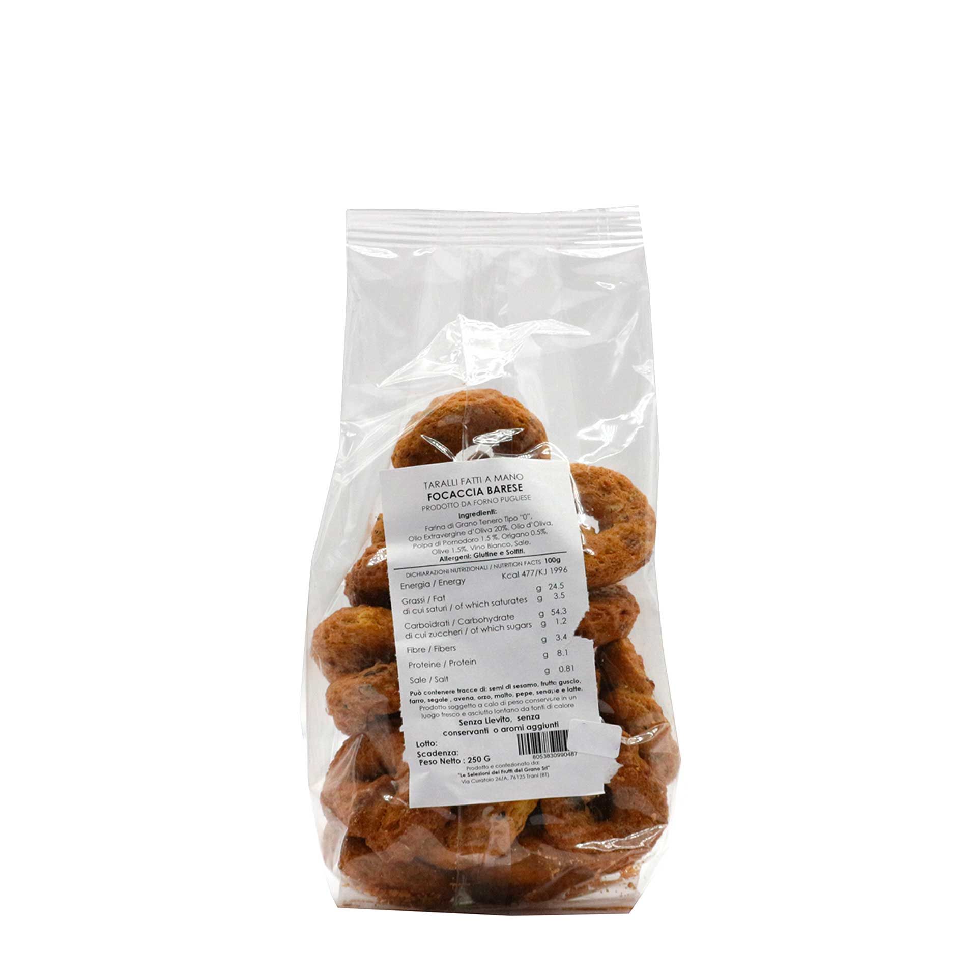 Taralli Pugliesi Focaccia Barese - fronte