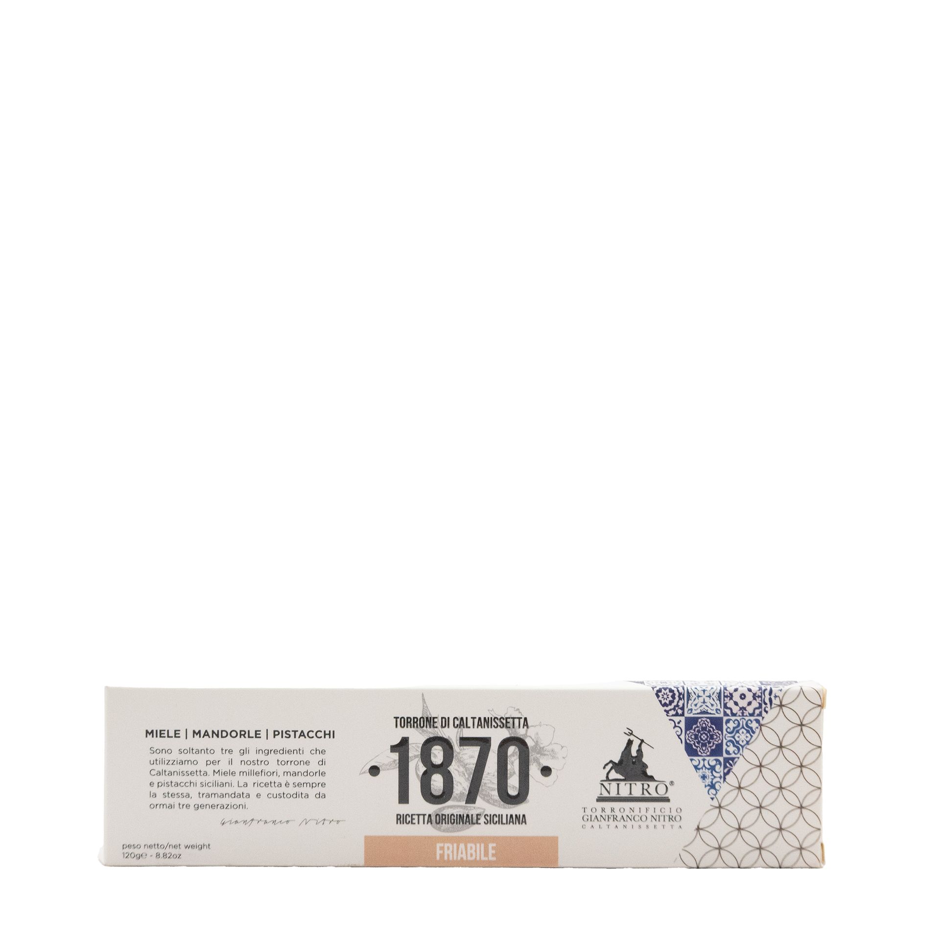 Torrone di Caltanissetta 1870 Torronificio Nitro - fronte