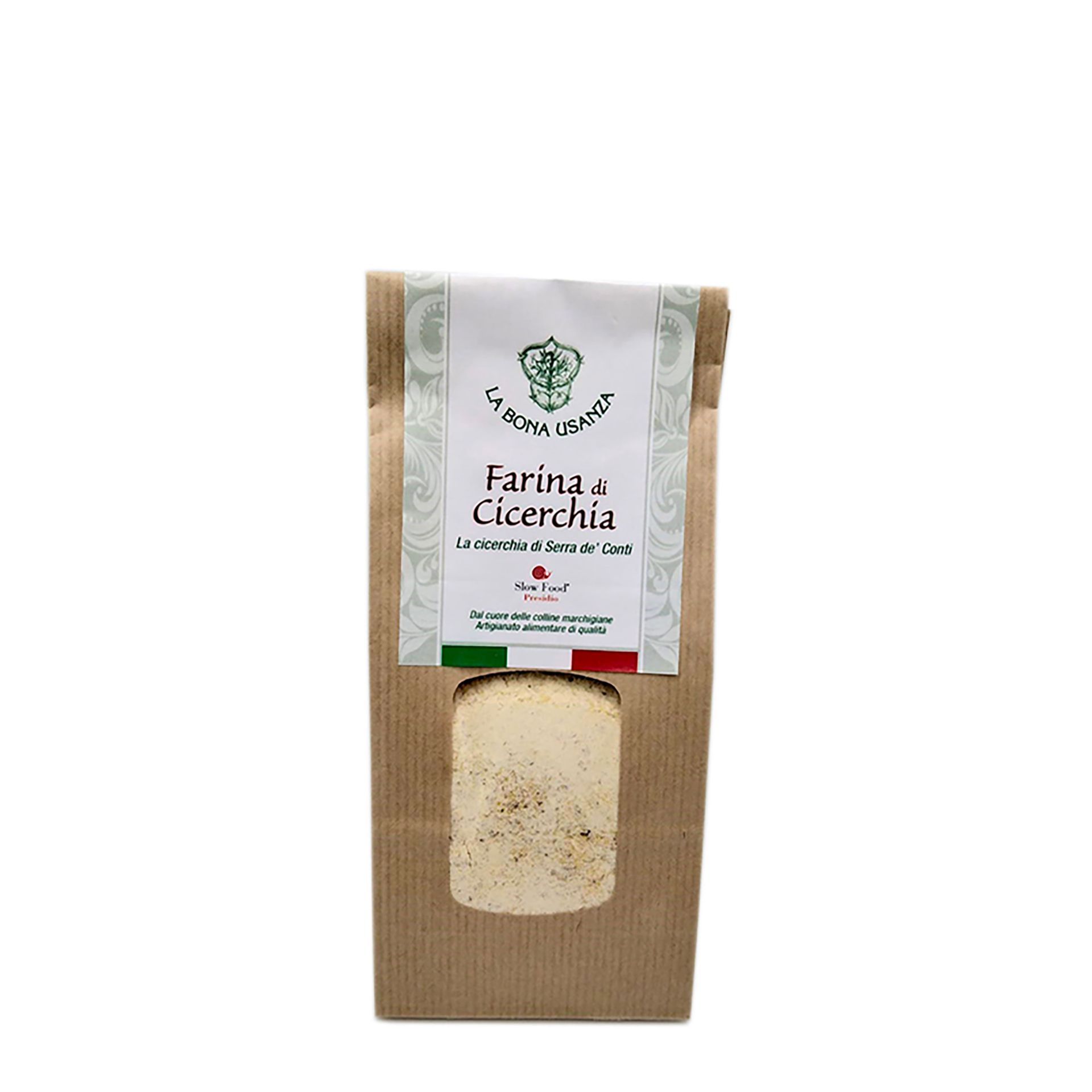 Farina di Cicerchia di Serra de' Conti La Bona Usanza 250gr - fronte