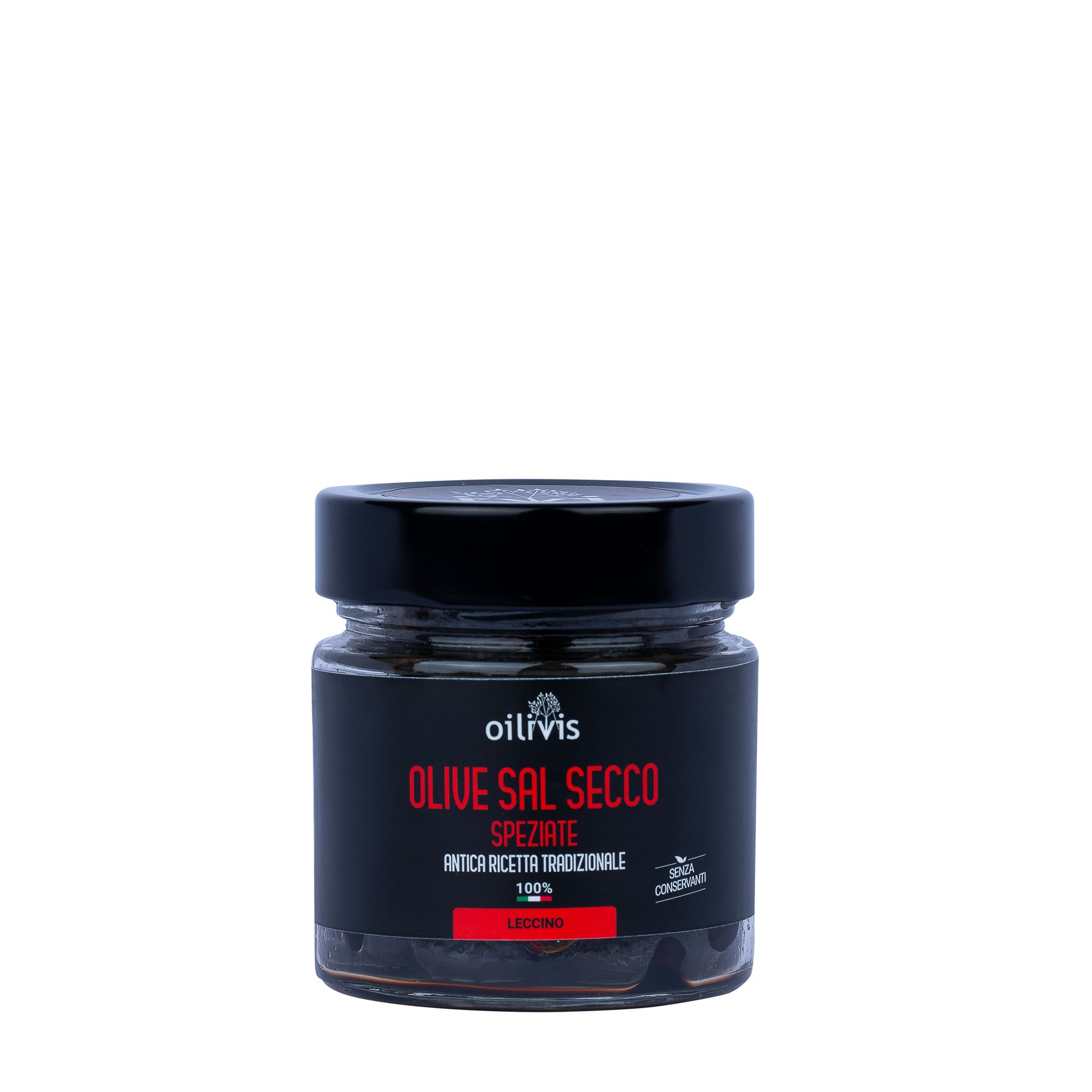 Olive Leccino Sal Secco Speziate 150gr - fronte