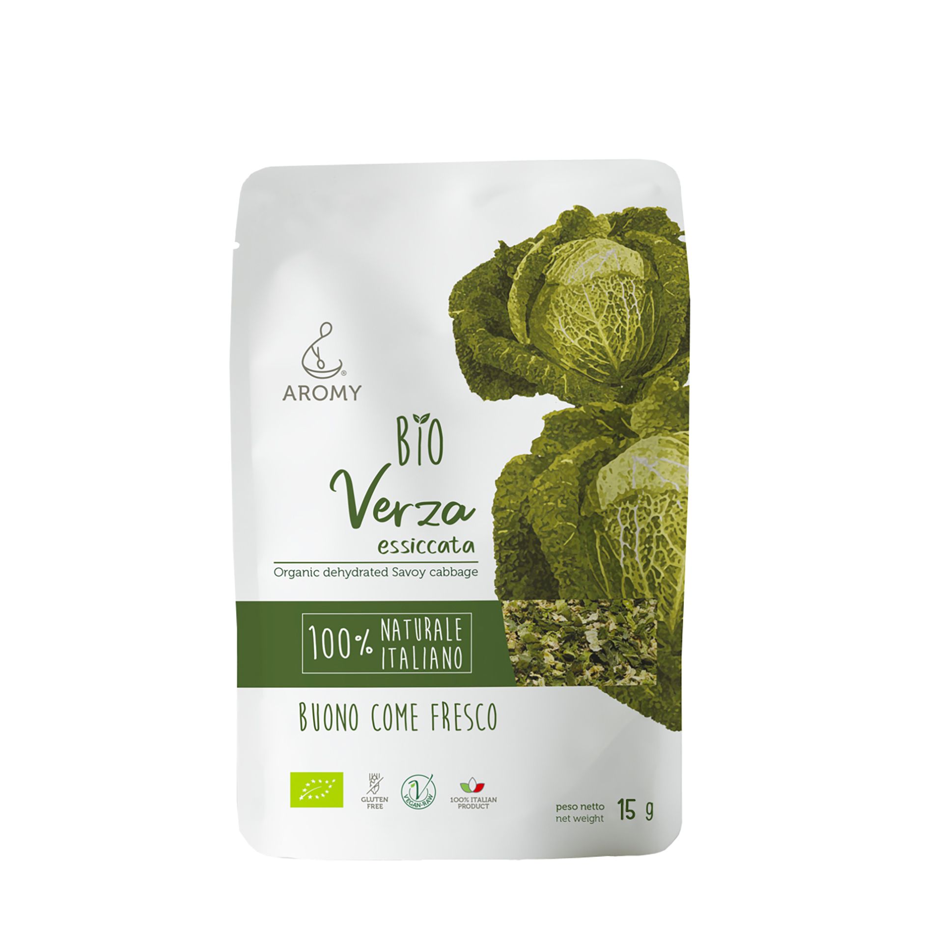 Verza Biologica Essiccata Aromy - fronte
