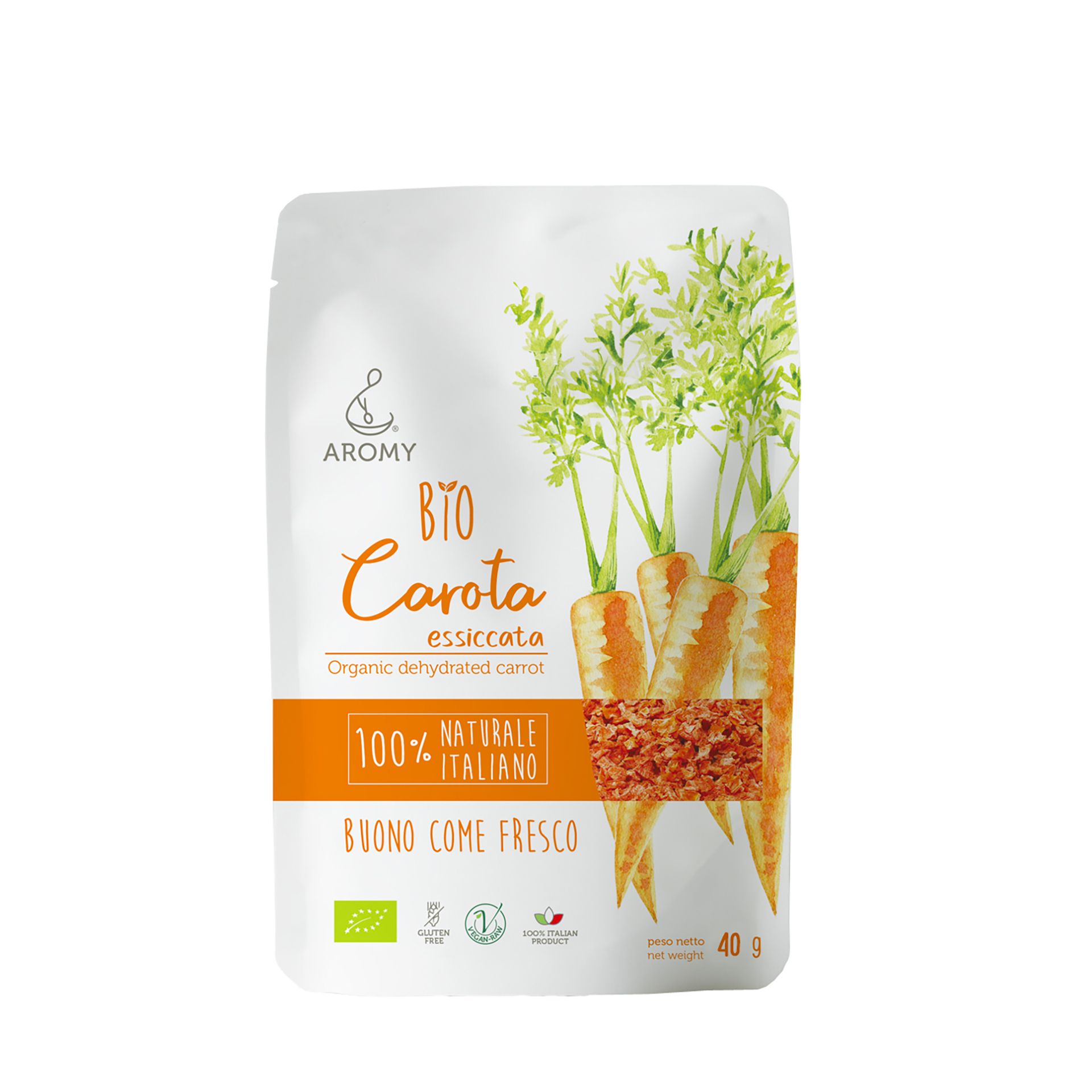 Carota Biologica Essiccata Aromy - fronte