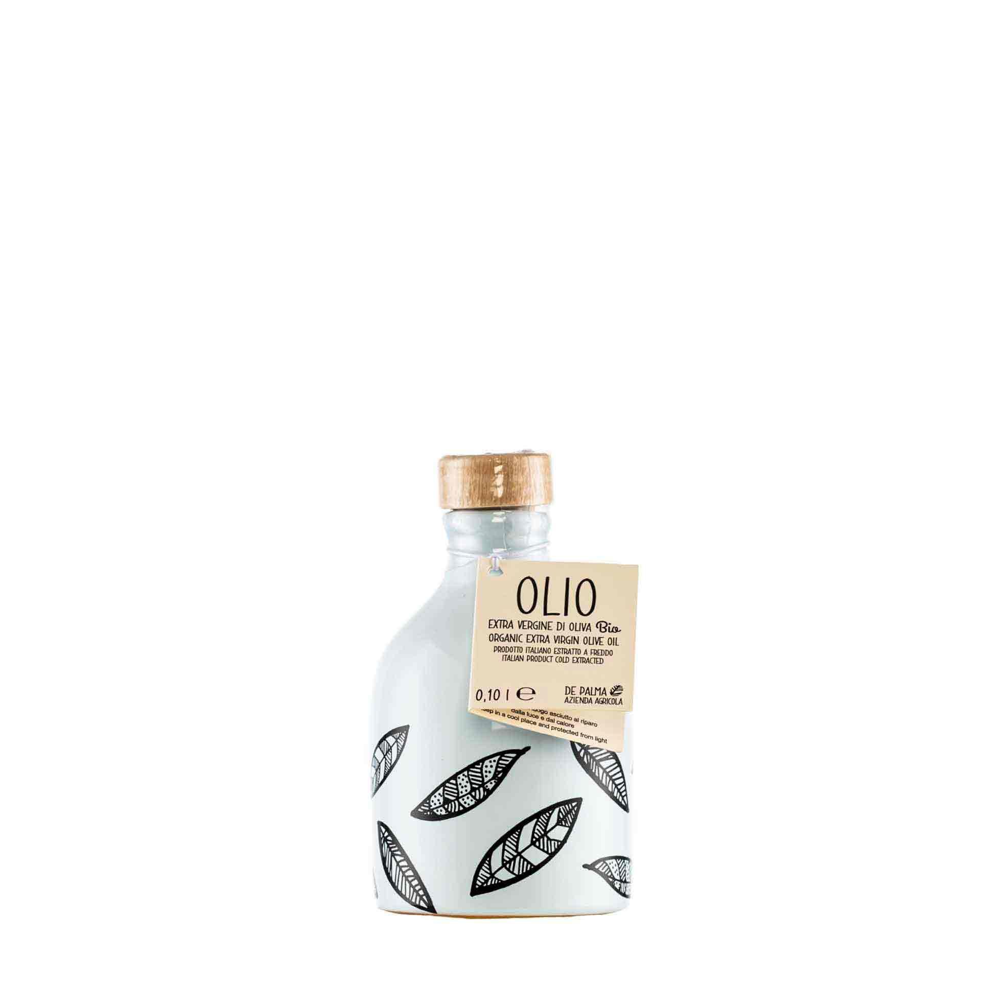Olio Evo Bio Fusion in Orcio Celeste De Palma 0,10lt - fronte