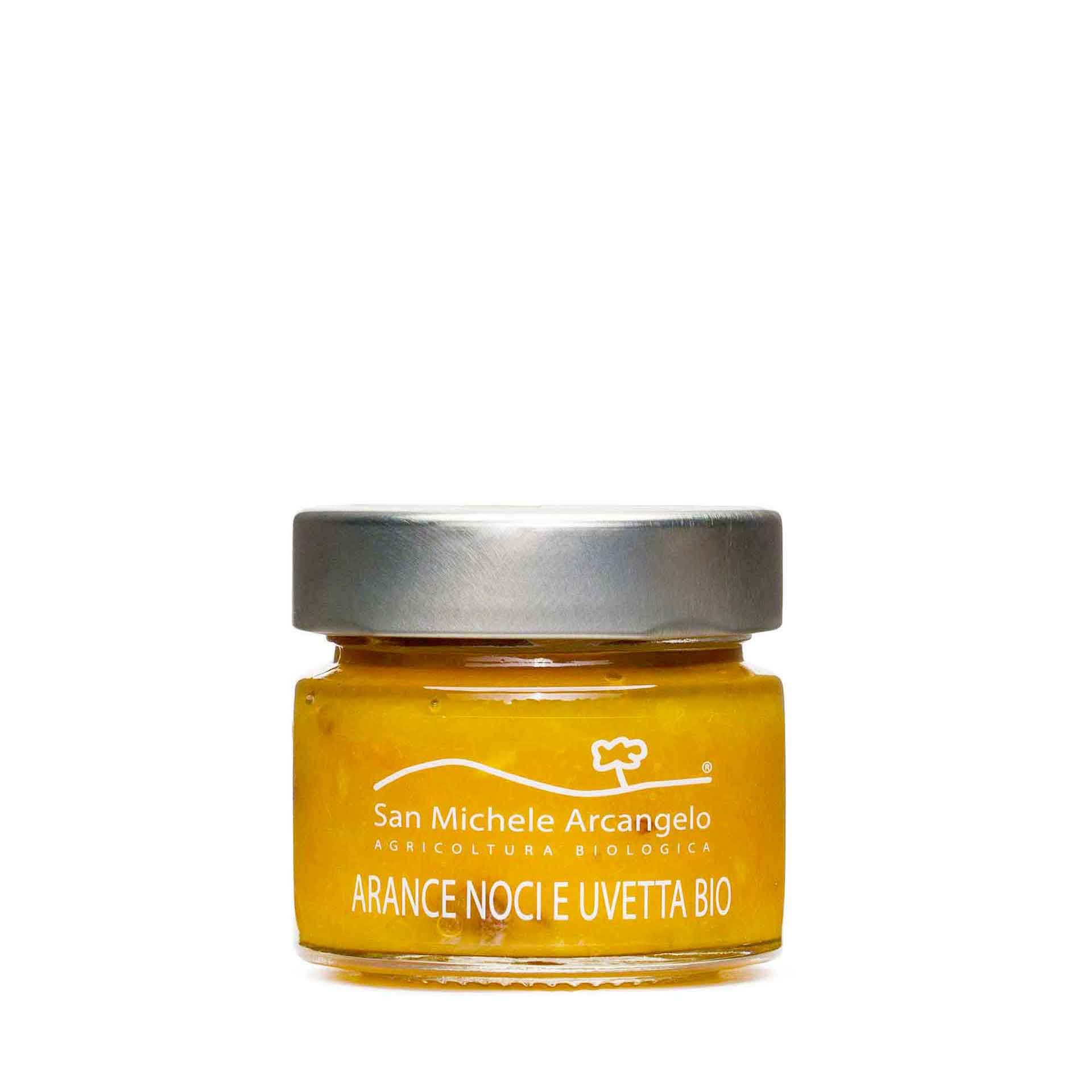 Composta Bio di Arance Noci e Uvetta 100gr - fronte