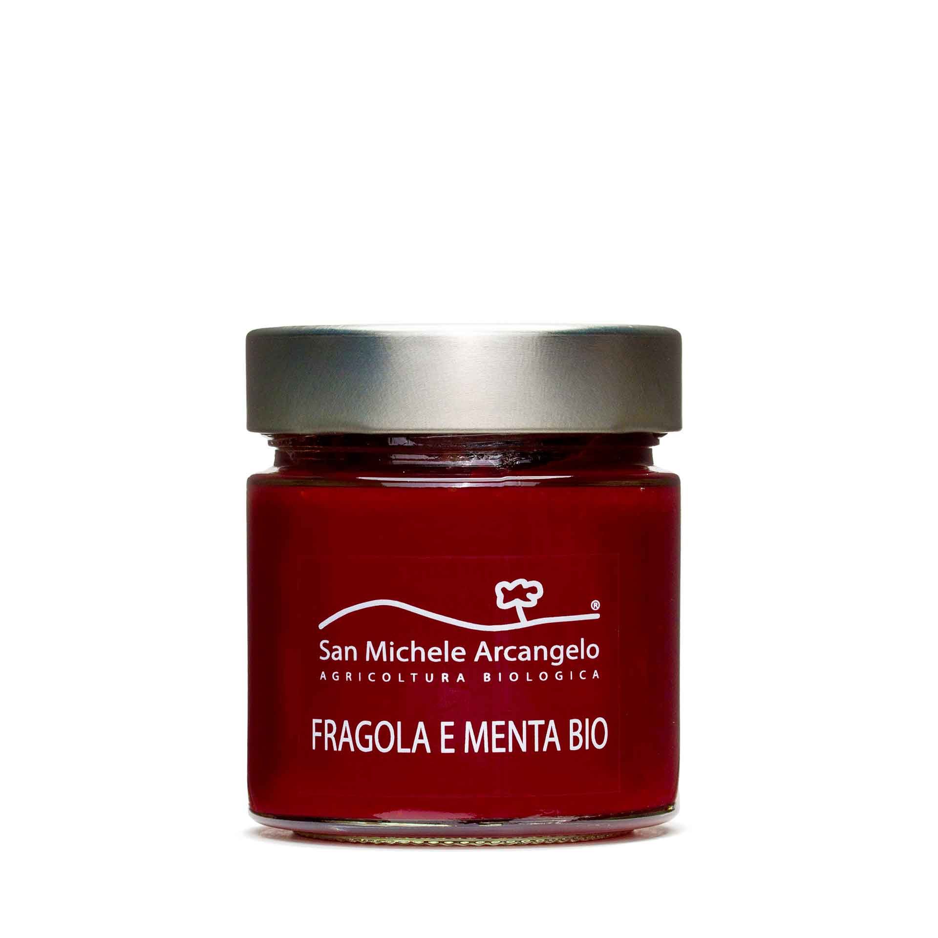 Composta Bio di Fragola e Menta 230gr - fronte