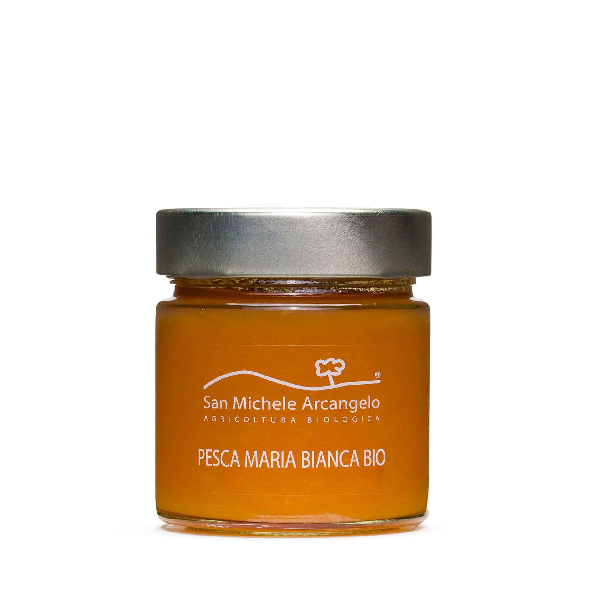 Composta Bio di Pesca Maria Bianca 230gr - fronte