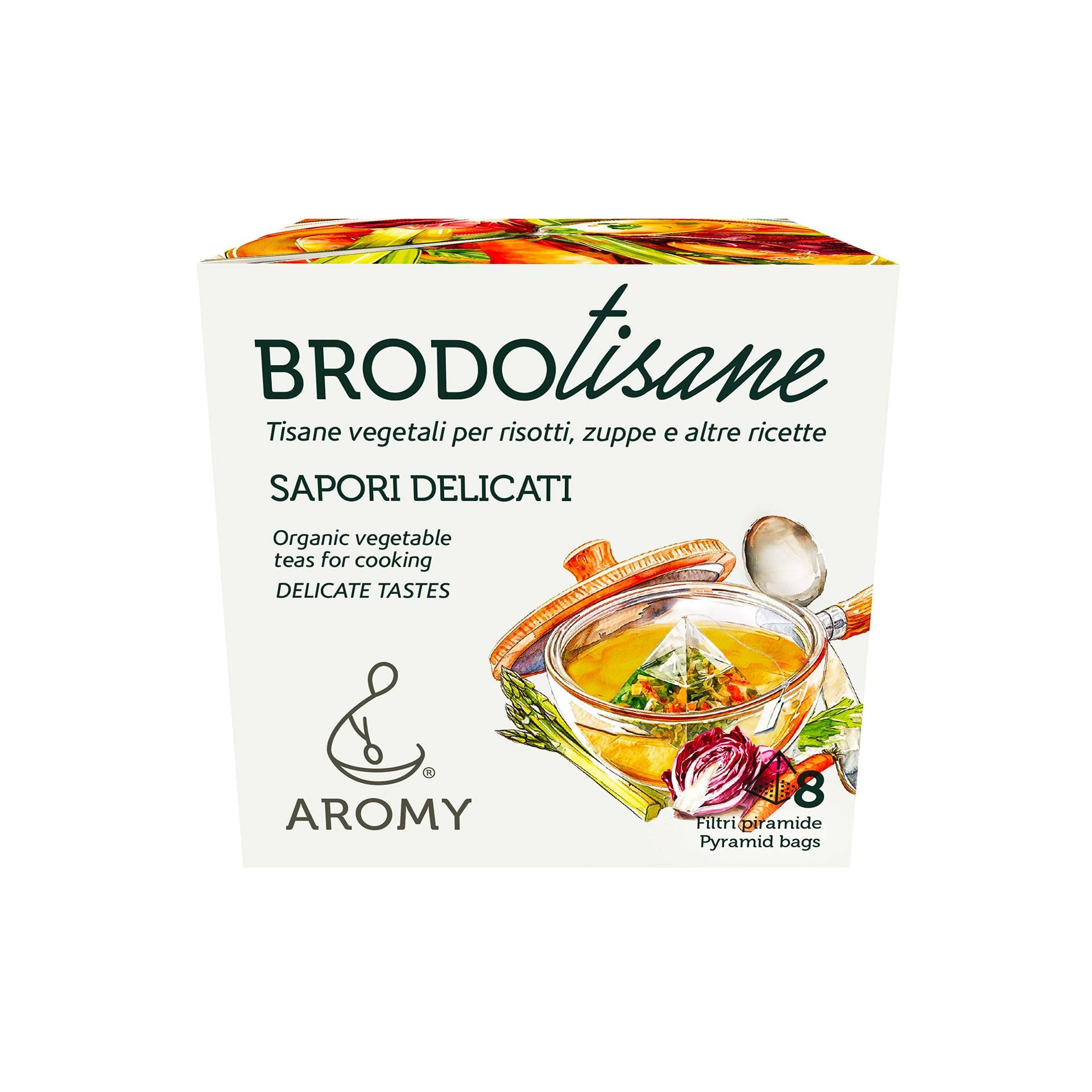 Brodo Tisane Sapori Delicati Bio Conf. 8 Filtri Aromy - fronte