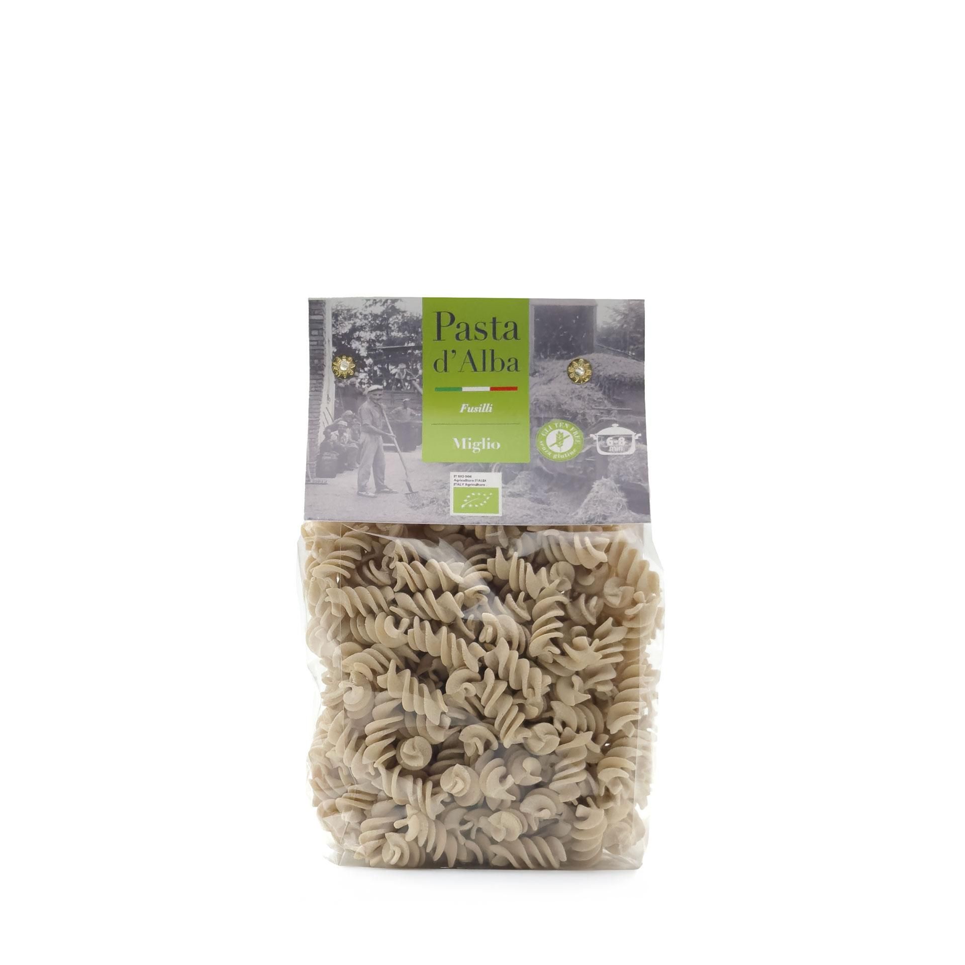 Fusilli di Miglio Bio Senza Glutine Pasta d'Alba 250gr - fronte