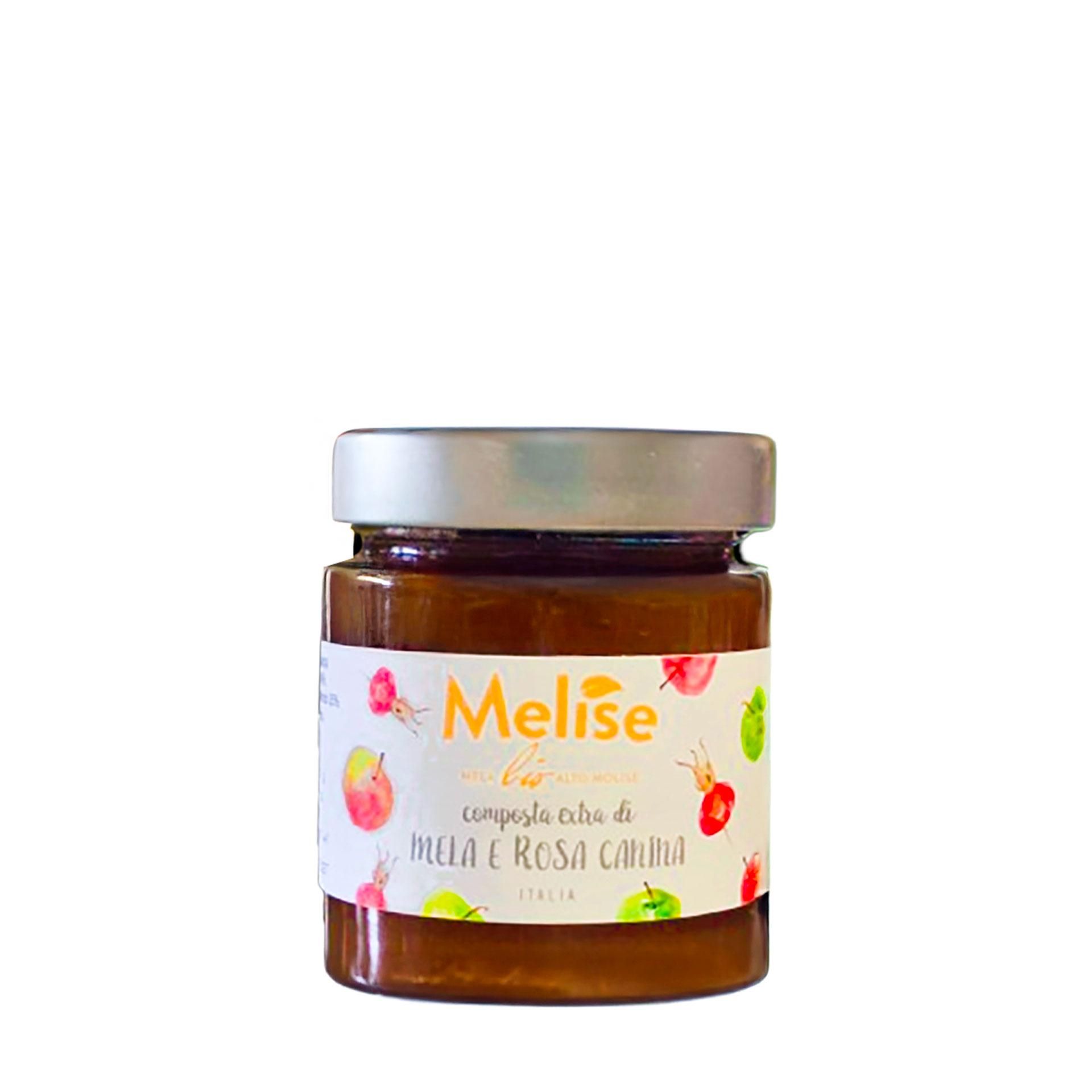Composta Extra Biologica di Mele e Rosa Canina 150Gr - fronte