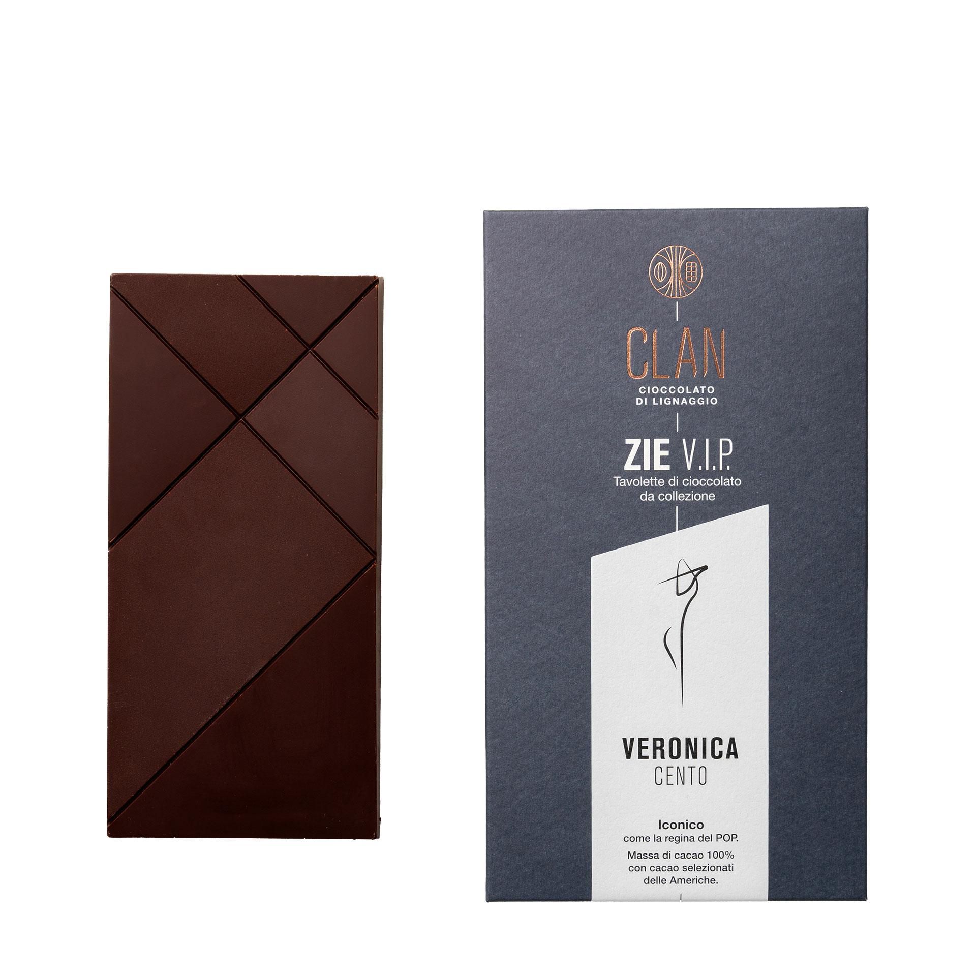 Cioccolato Fondente 100% Veronica 70Gr - fronte
