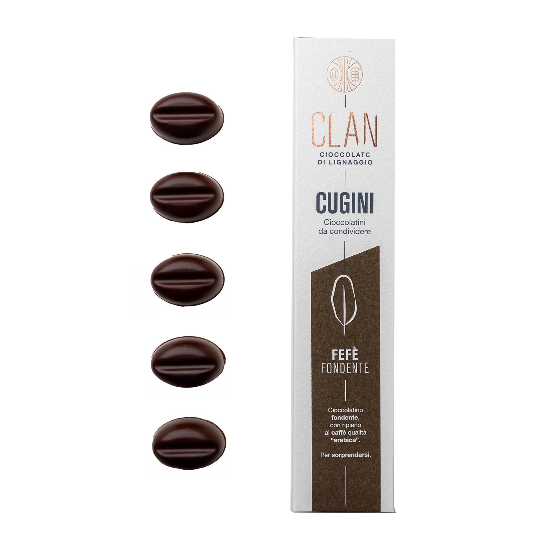 Cioccolatini Fondenti ripieni di caffè arabica Fefè 45Gr - fronte