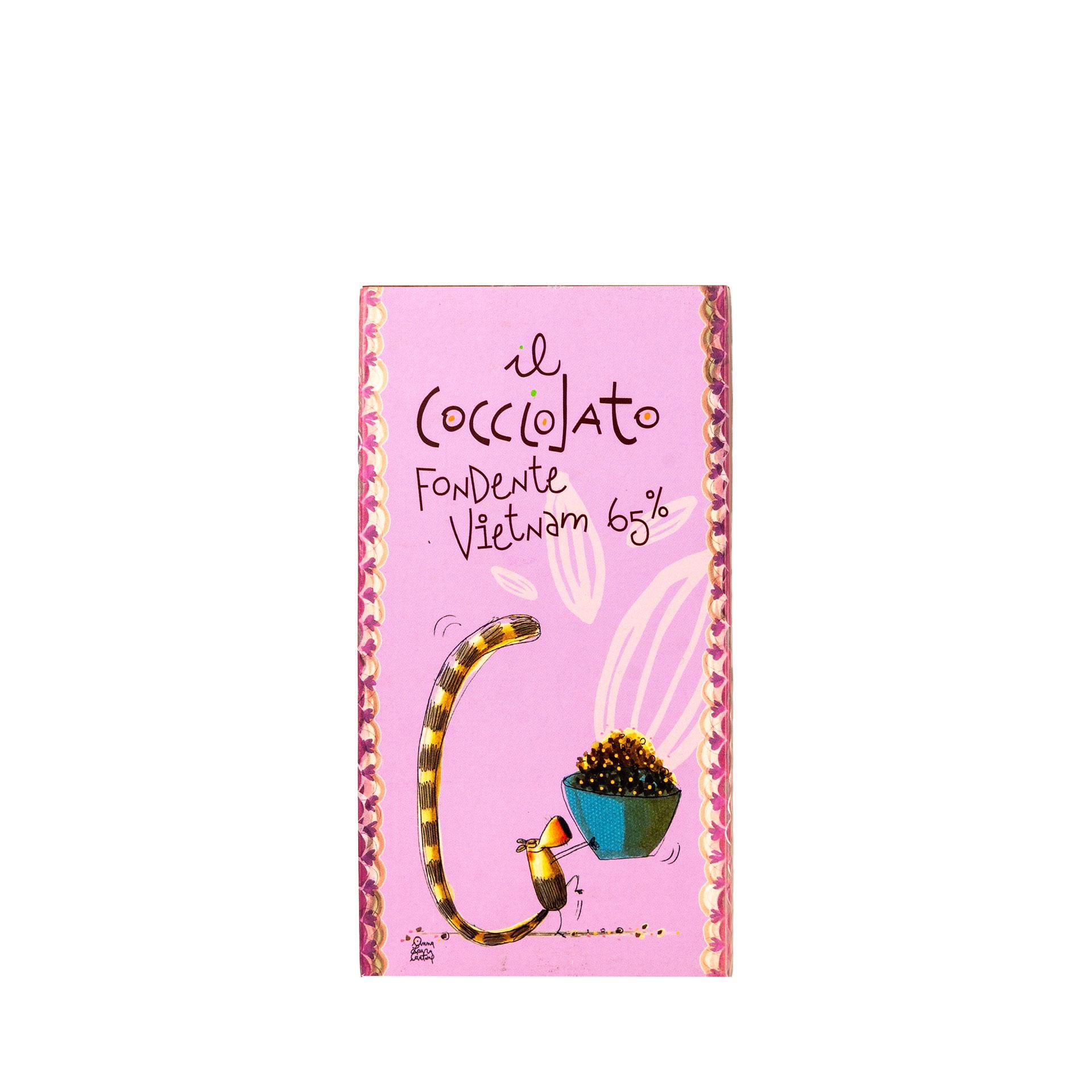 Tavoletta di Cioccolato Fondente 65% Origine Vietnam 45Gr - fronte