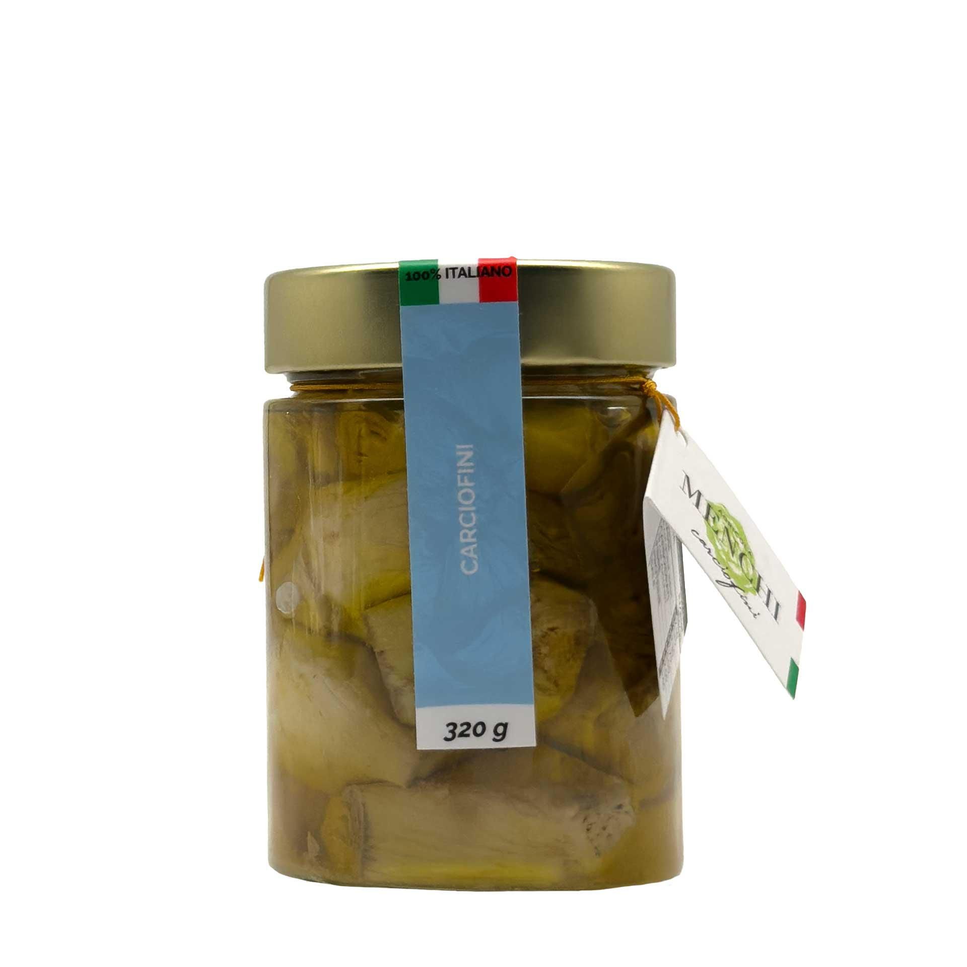 Carciofini in olio evo 320gr - fronte