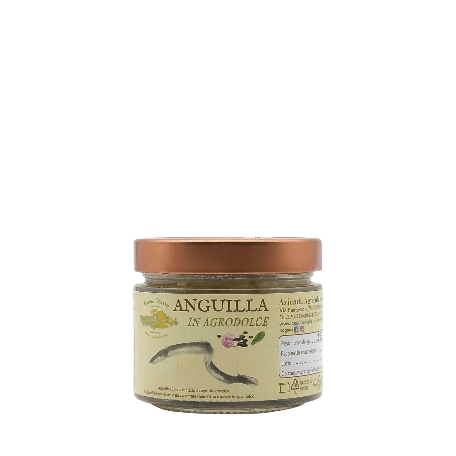 Anguilla in Agrodolce 250gr - fronte
