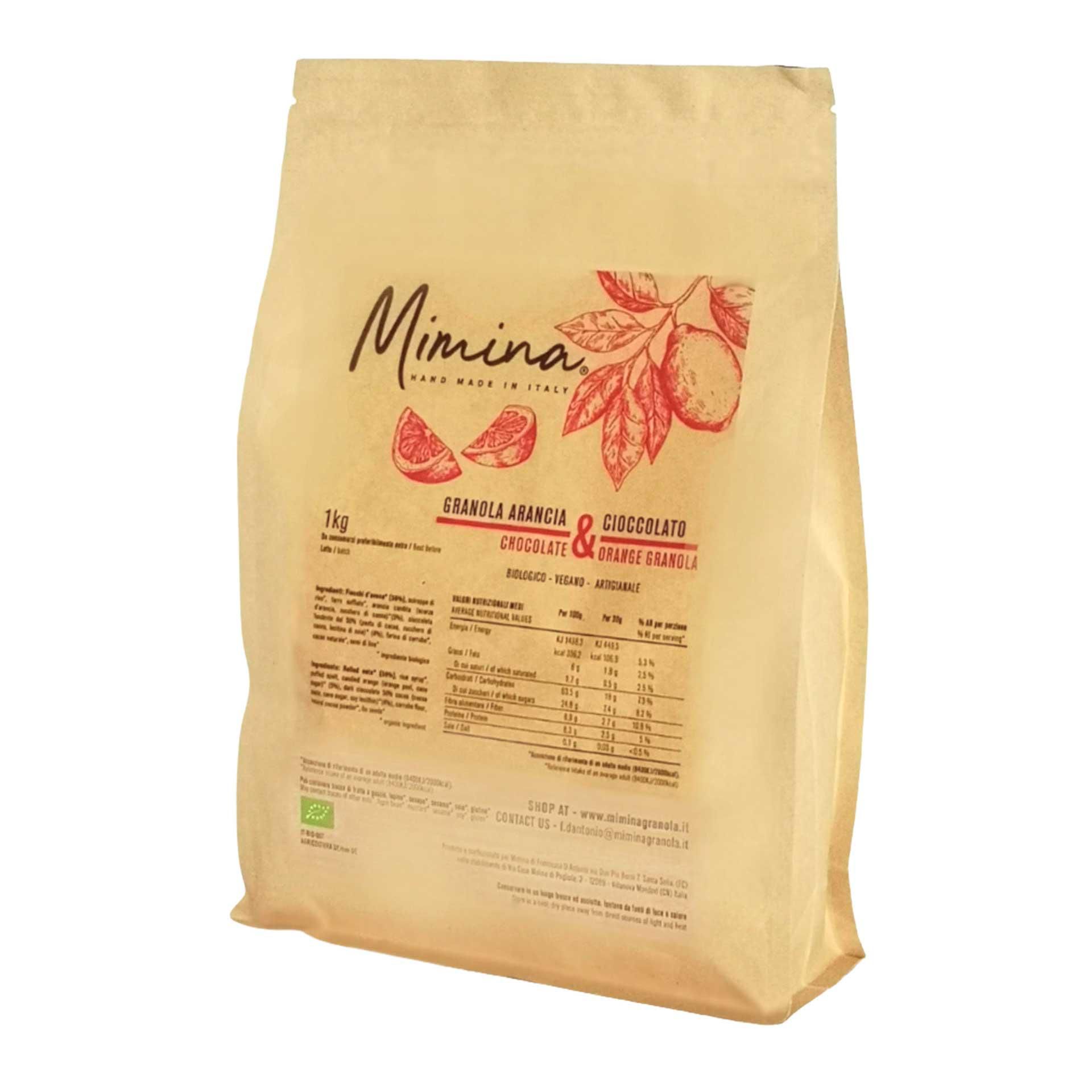 Granola Bio Arancia e Cioccolato  1kg - fronte