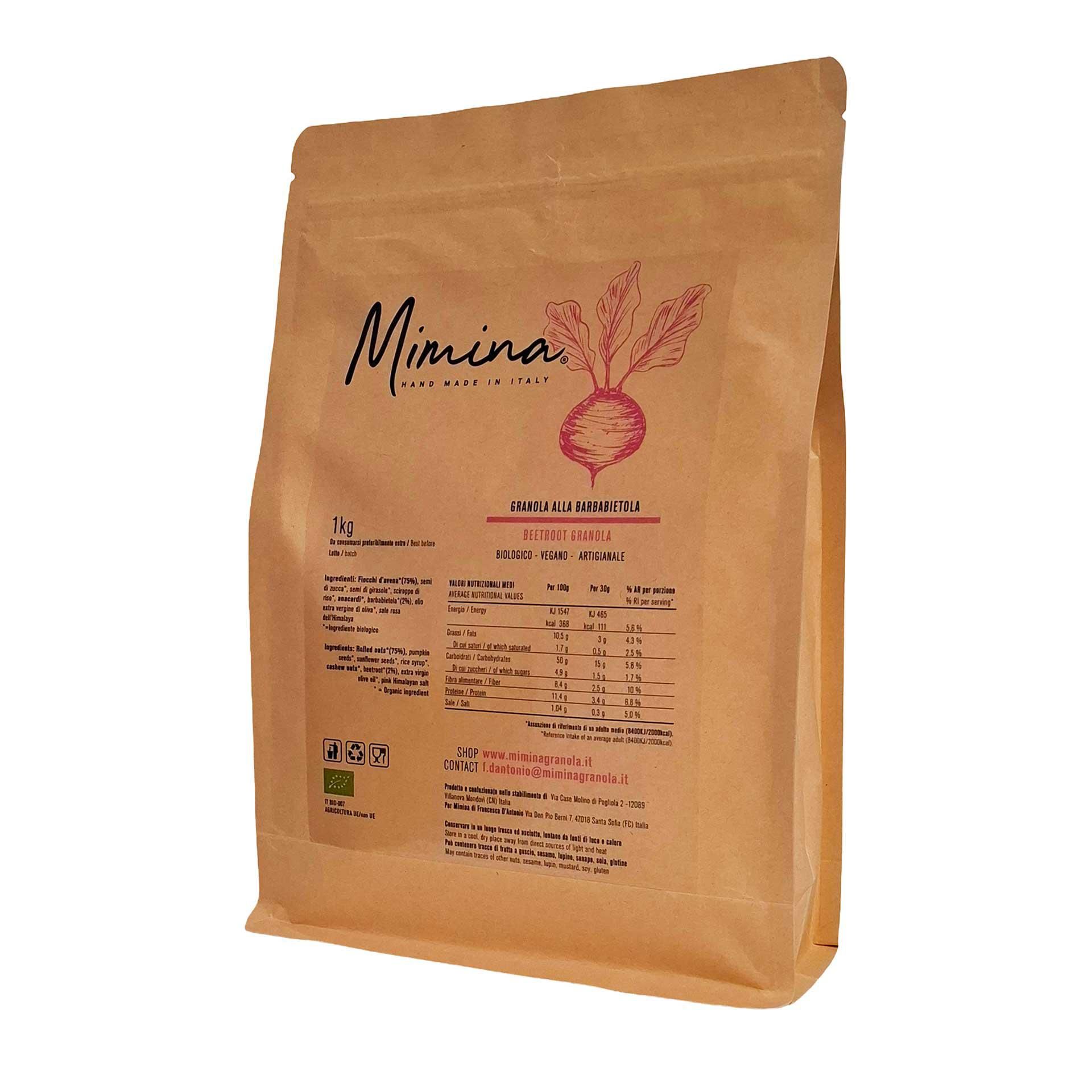 Granola Bio alla Barbabietola Rossa 1kg - fronte