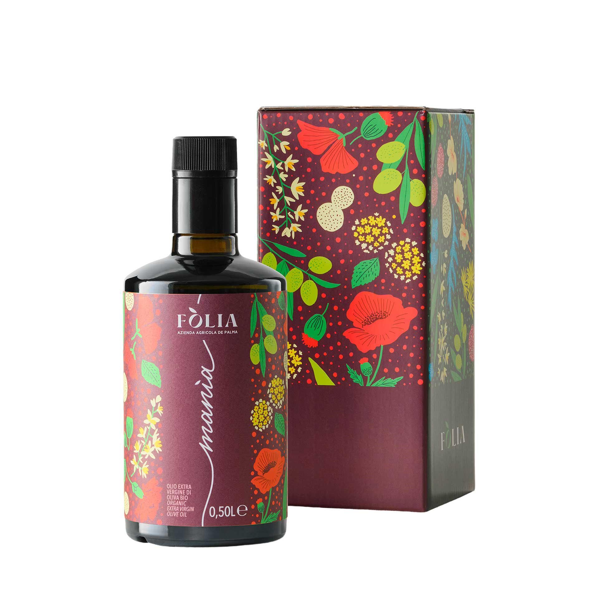 Confanetto Olio Evo Bio Manìa 0,5lt - fronte