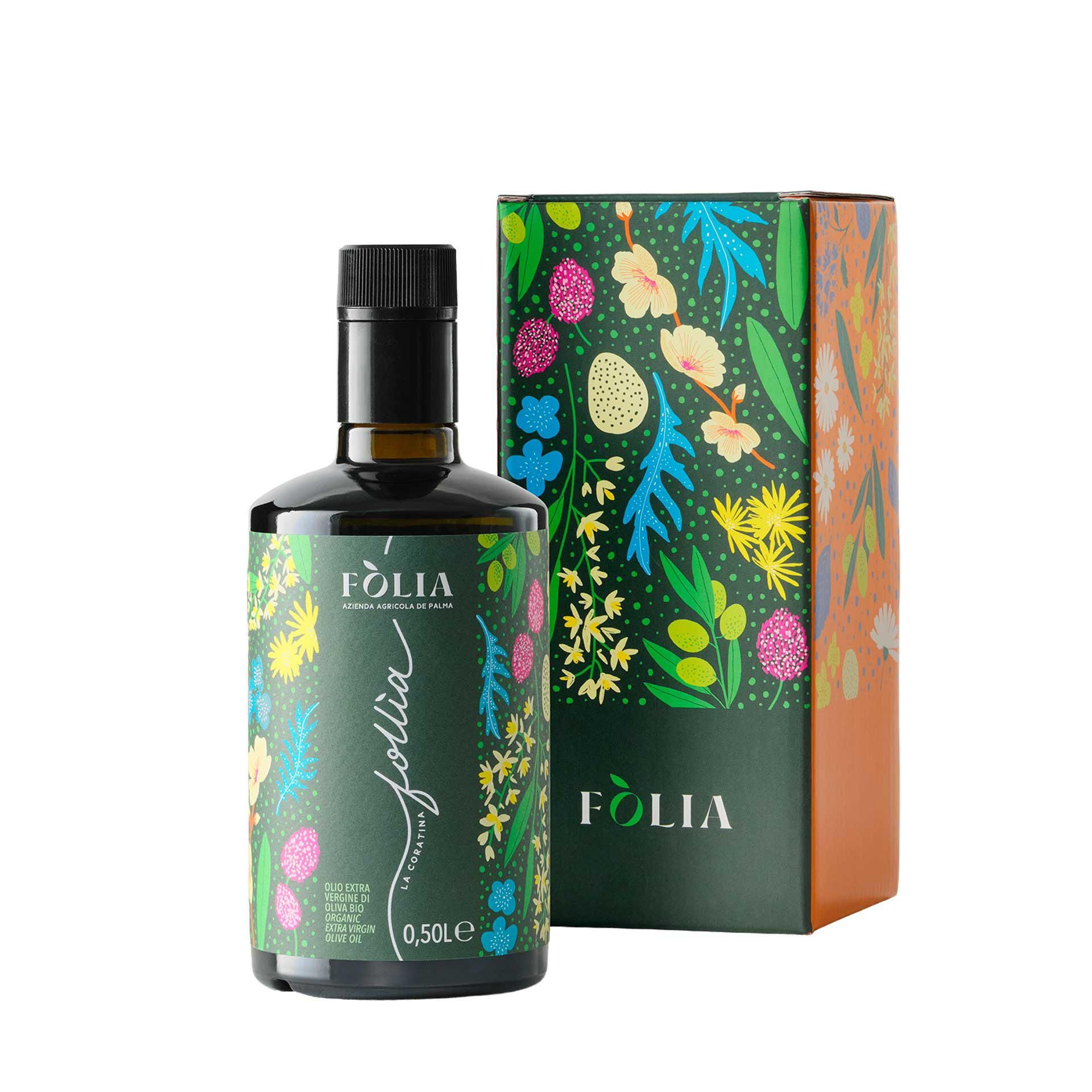 Confanetto Olio Evo Bio Coratina Follìa 0,5lt - fronte