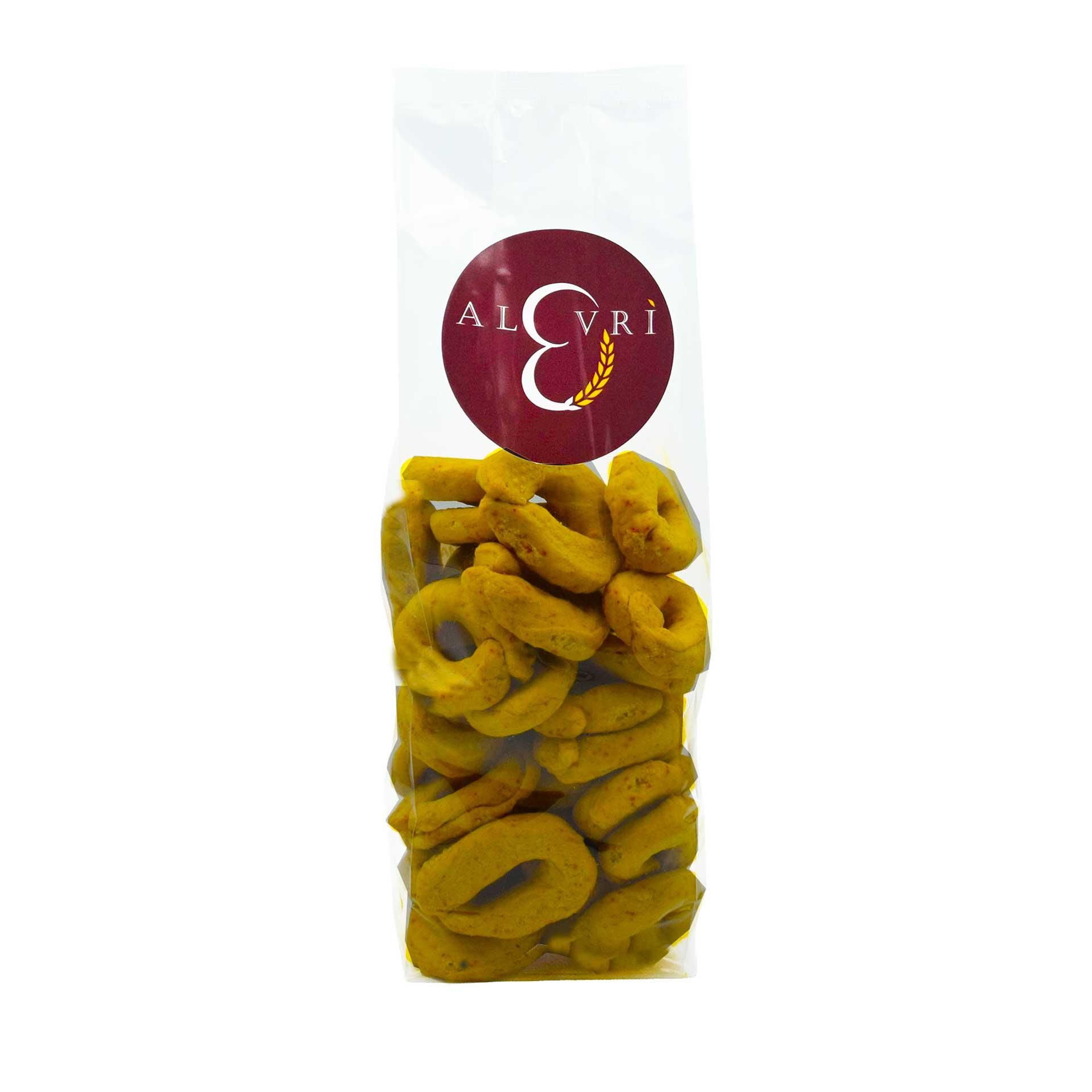 Taralli alla Curcuma Alevrì 300Gr - fronte