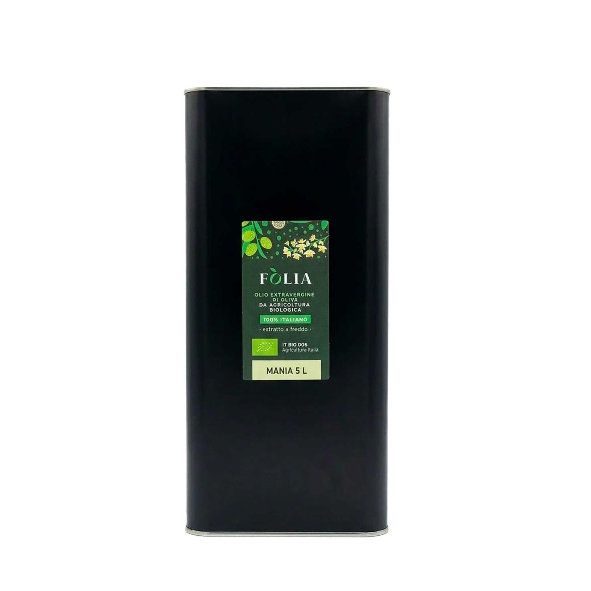 Olio Evo Bio Manìa 5lt - fronte